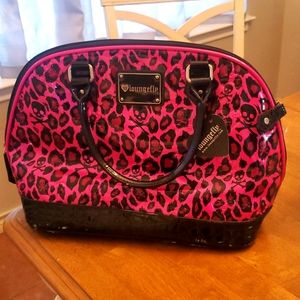 Loungefly pink leopard purse